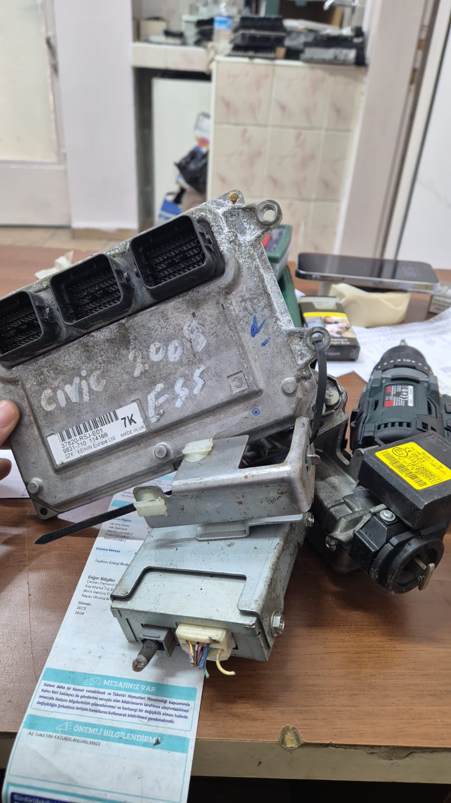 Honda civic motor beyni 37820-rsj-e01 İMMO BEYNİ ANAHTAR SET ŞEKLİNDE